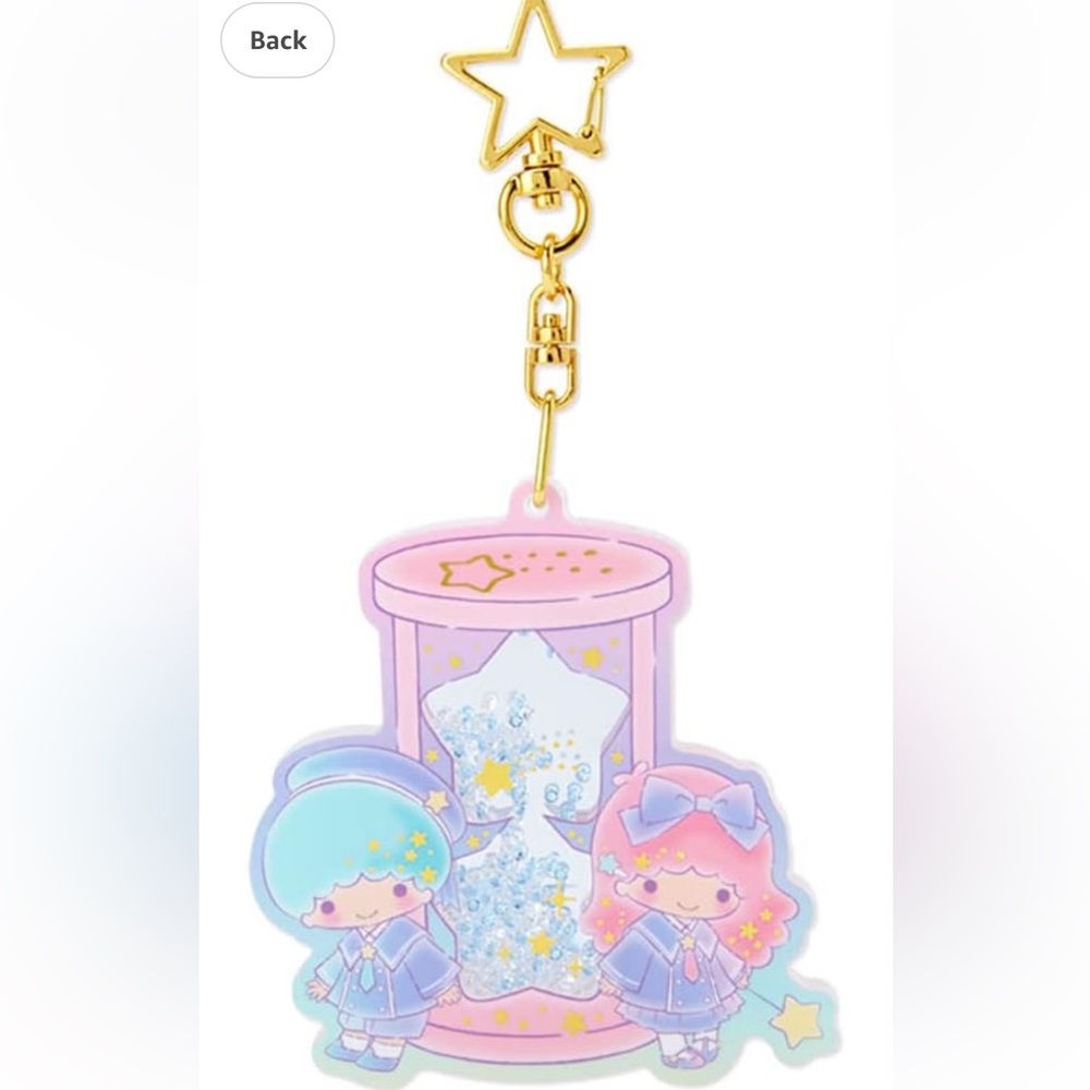 ✅Little Twin Stars Acrylic Keychain Hourglass - Sanrio Kiki Lala - New